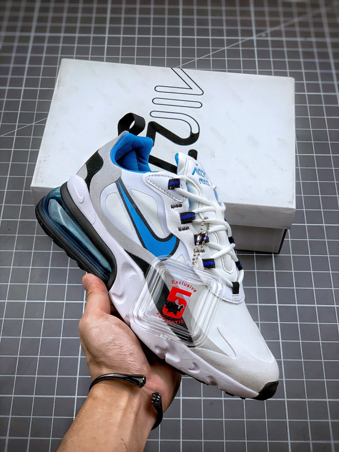 Nike Air Max 270 React White Blue Grey CT1280-101 5339766