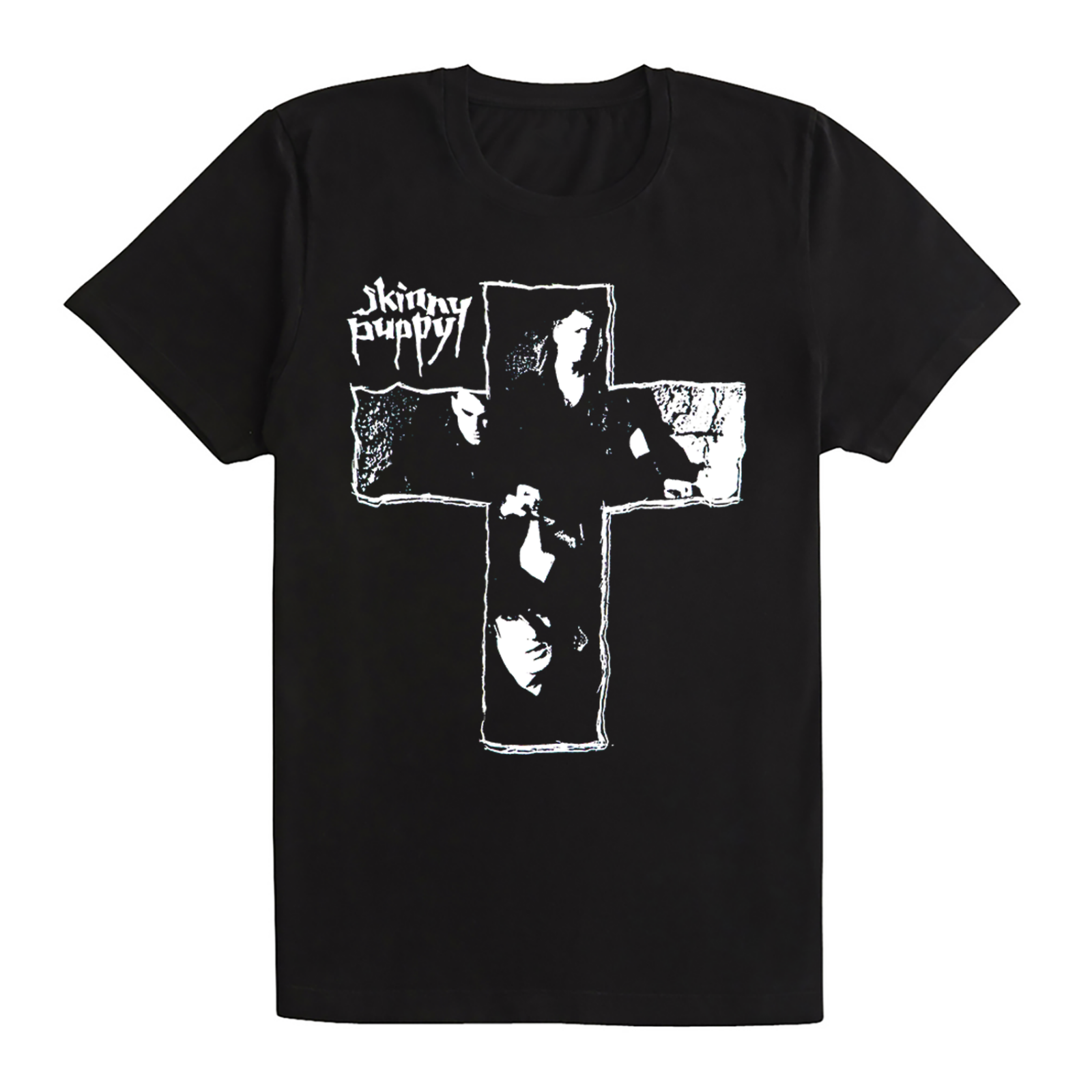 Skinny Puppy Band Tee Fashion Men Black Cotton T-shirt