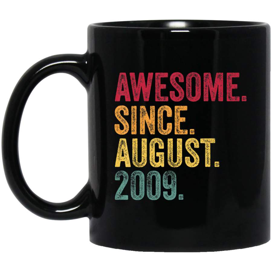 Awesome Since August 2009 10th Birthday Gift Vintage Retro Coffee Mug