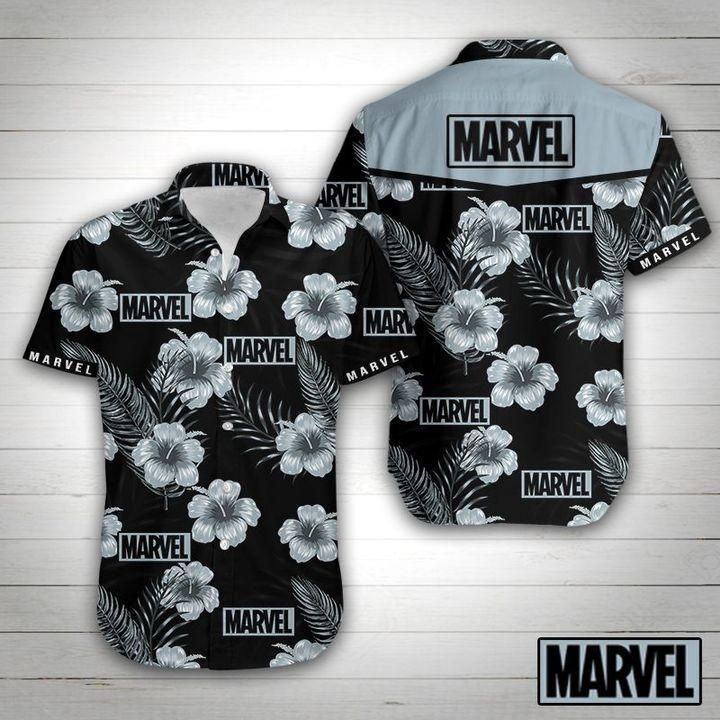 Marvel Floral Hawaii Shirt White Men Women Beach Wear Short Sleeve Ha38093