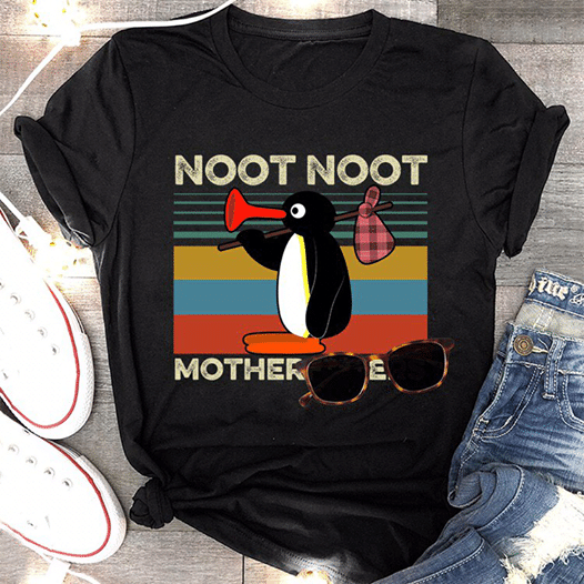 Vintage Penguin Animals Noot Noot Mother  T Shirt Hoodie Sweater  Size S-5Xl