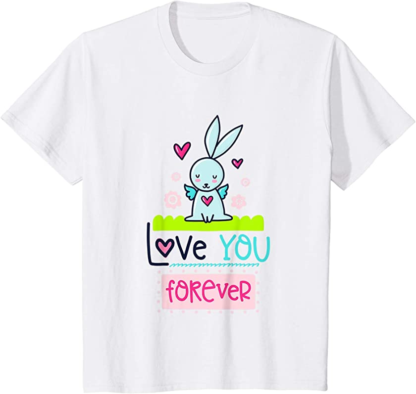 Kids I Love You Cute Rabbit Bunny Lover Valentine’s Day Outfits T-Shirt