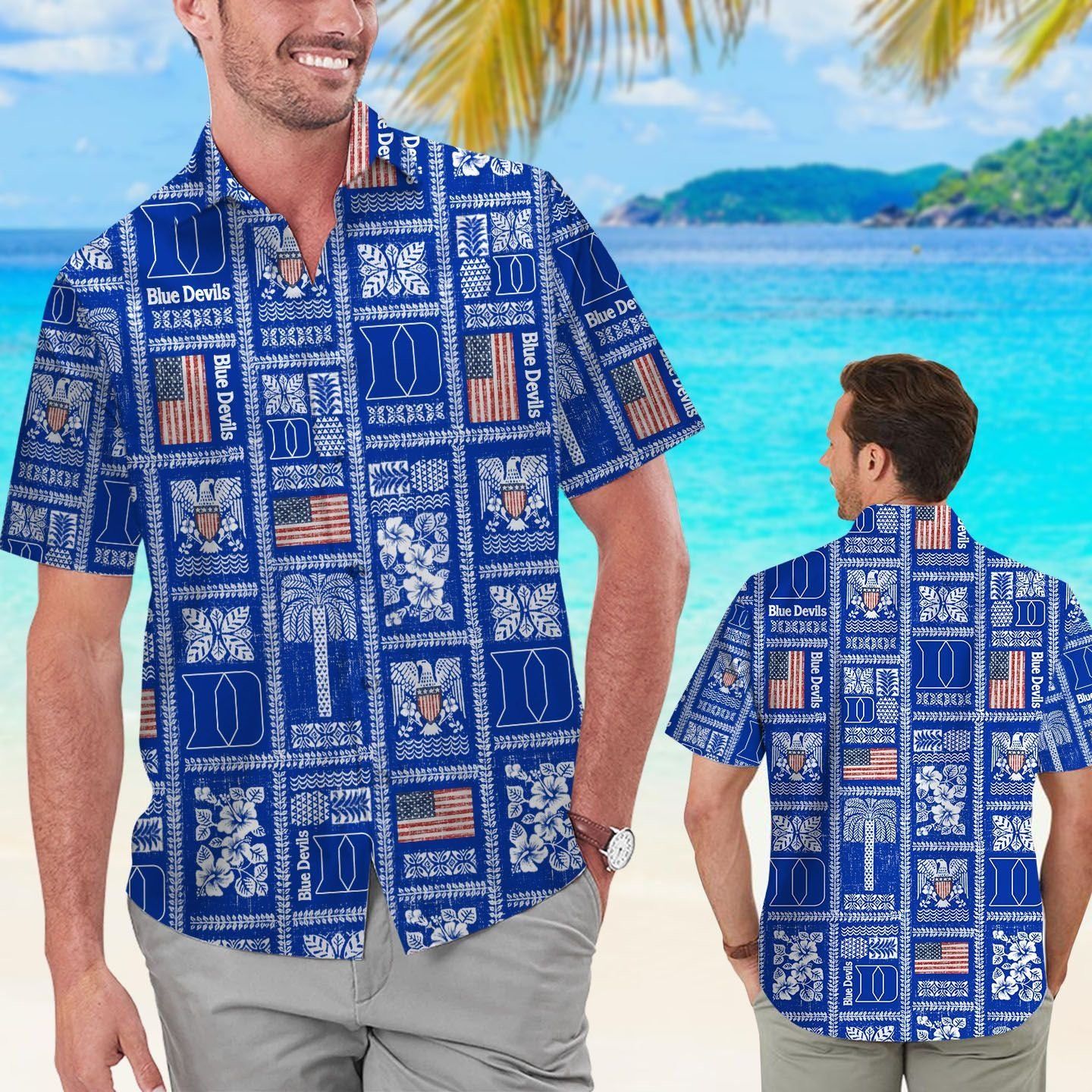 Duke Blue Devils Summer Commemorative Tropical Hawaiian Shirts