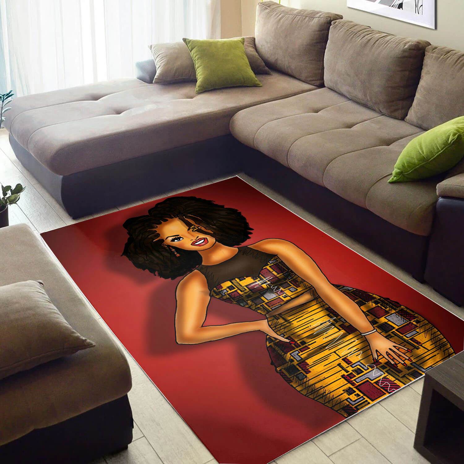 African American Area Rugs Beautiful Black Woman African American Print Rug African Themed Living Room BPS09183