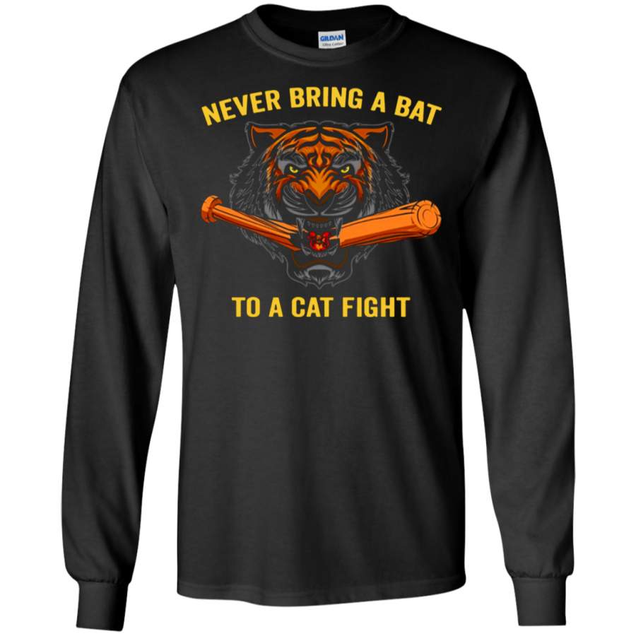 AGR Dead Zombies Never Bring A Bat To A Cat Fight Tiger Shirt LS shirt