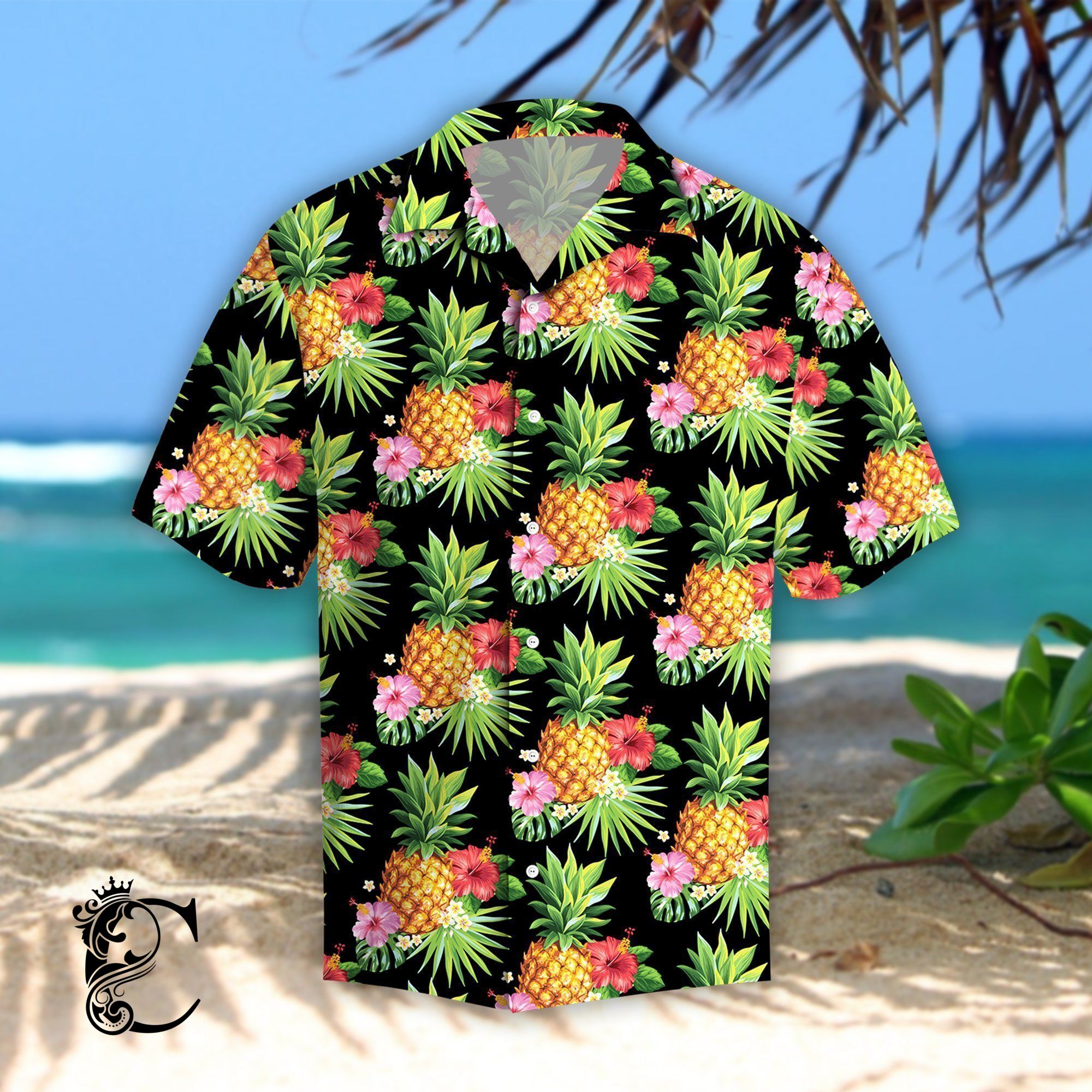 Beach Shirt Find Pineapples Hibiscus Tropical Hawaiian Shirt- Chillicothemall