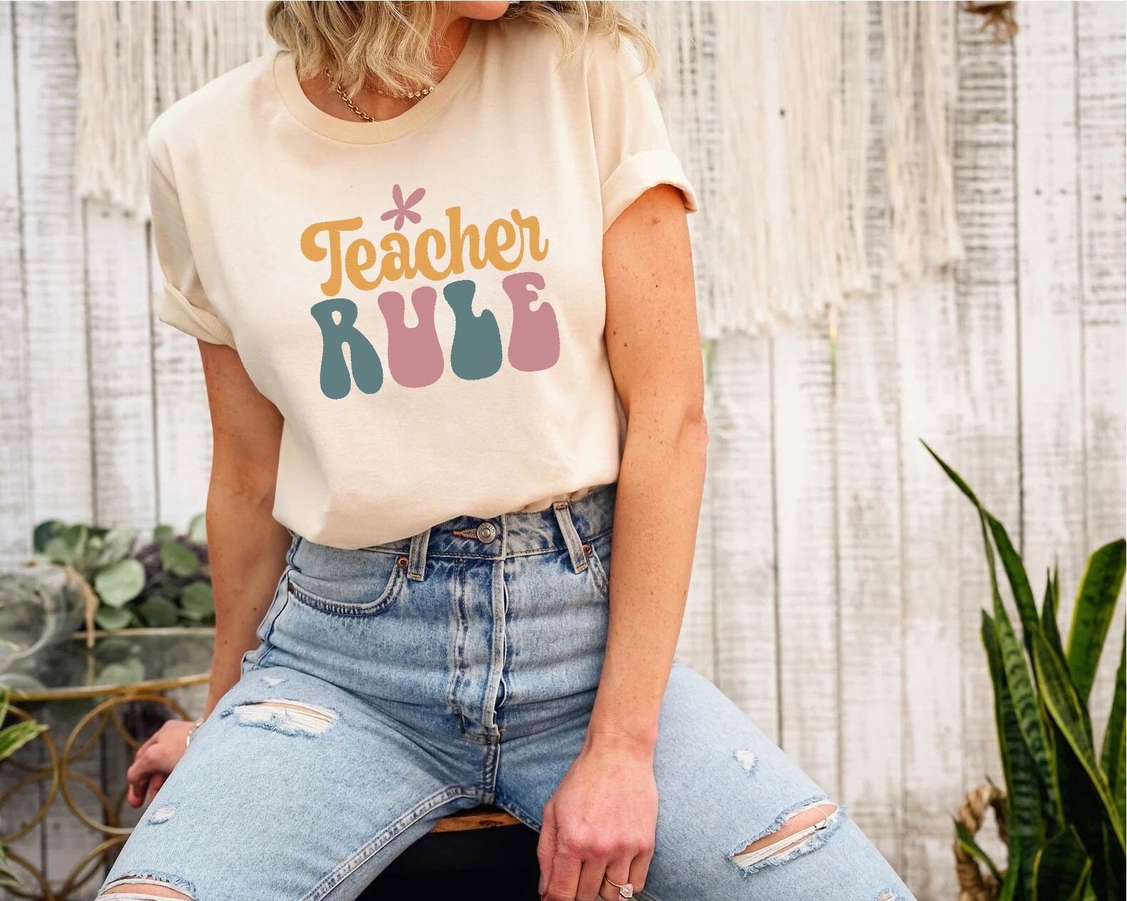 Unisex,Teacher Rule Tee -teacher crewneck sweatshirt,teacher sweatshirt retro,retro teacher shirt,vintage teacher shirt,groovy teacher shirt