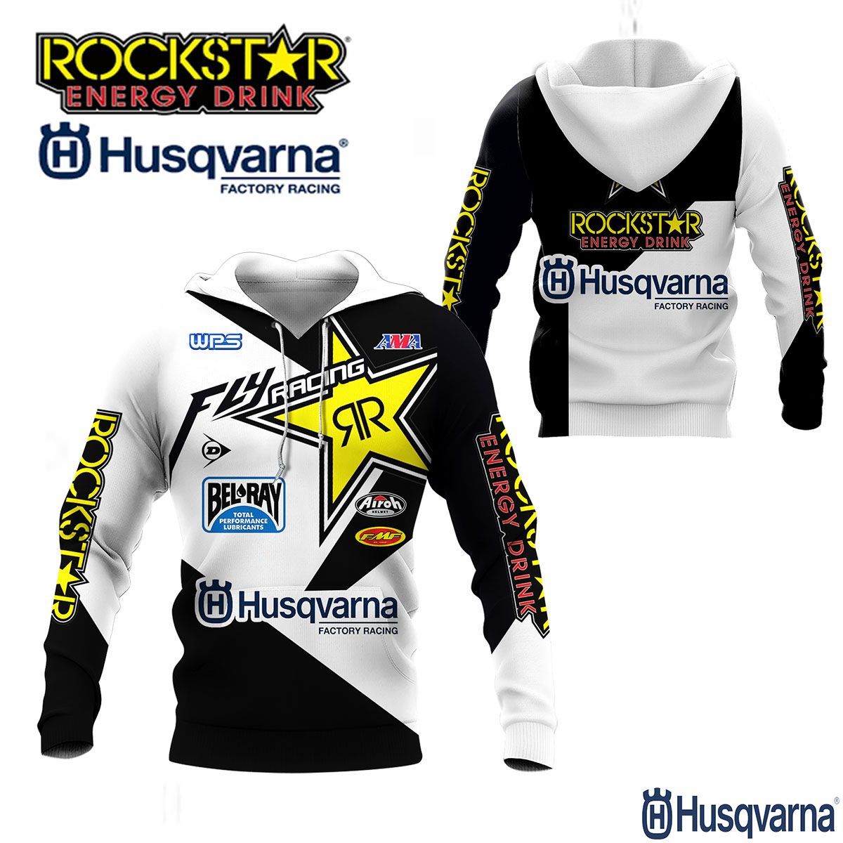 3D All Over Printed Husqvarna Racing VTH-HL Shirts Ver 3 (Black)