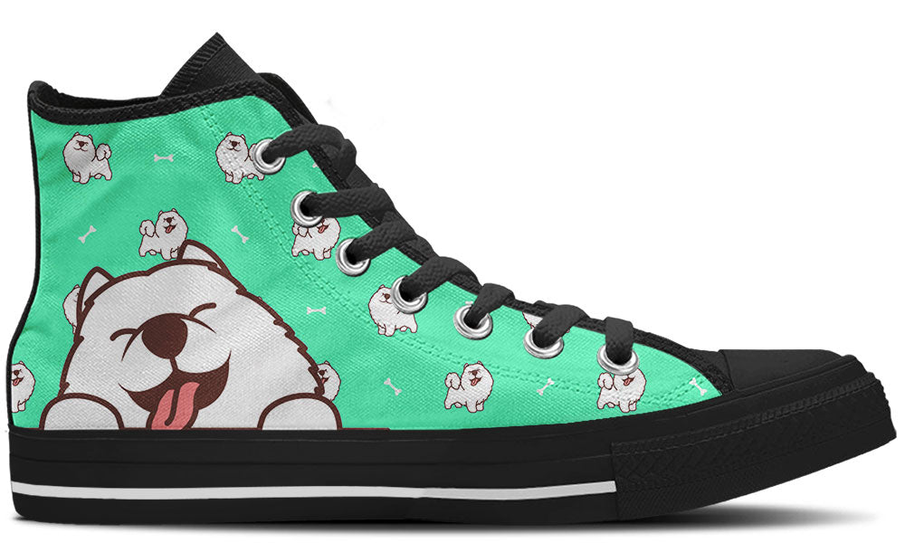 Samoyed Doodle High Tops