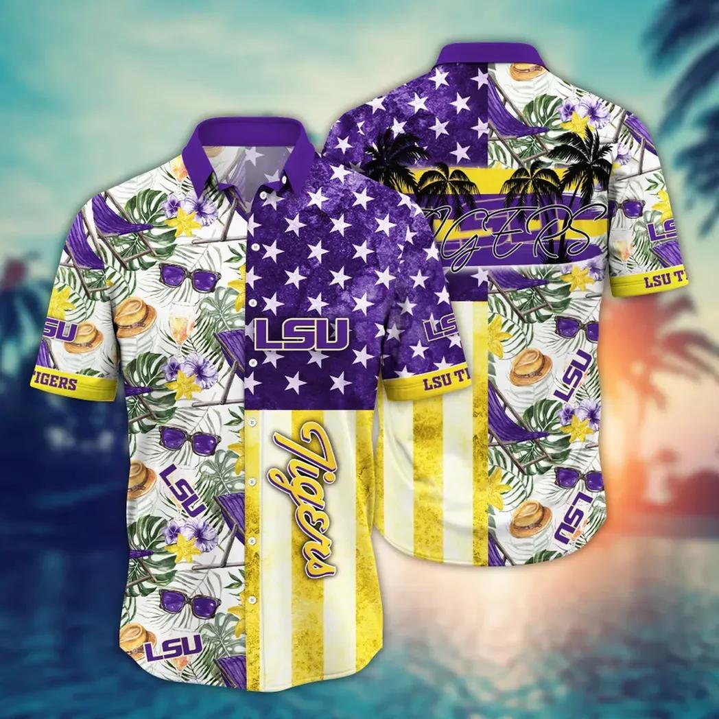 Lsu Tigers Ncaa Flower Aloha Hawaiian Shirt 9, Ncaa Hawaiian Shirt