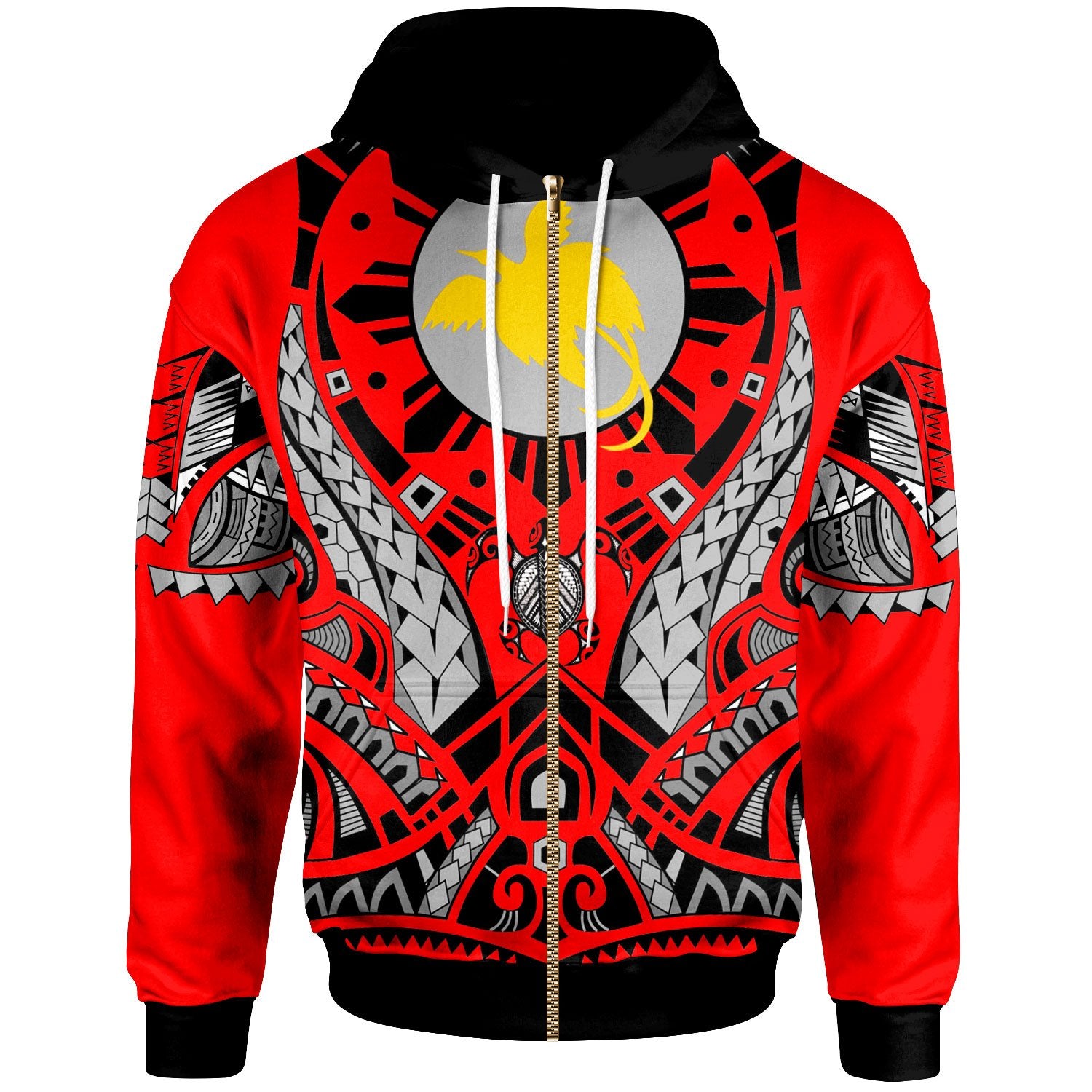 papua-new-guinea-zip-hoodie-tribal-sun-tattoo-red-color-tattooscafe