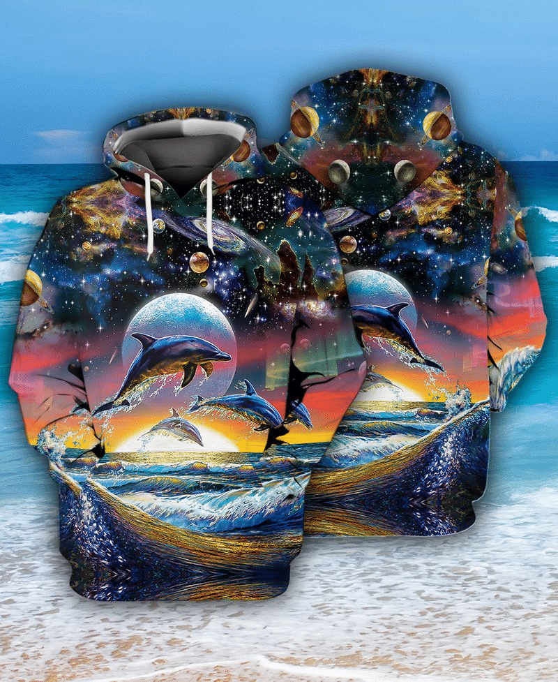 Love Dolphin 3D All Over Printed Hoodie