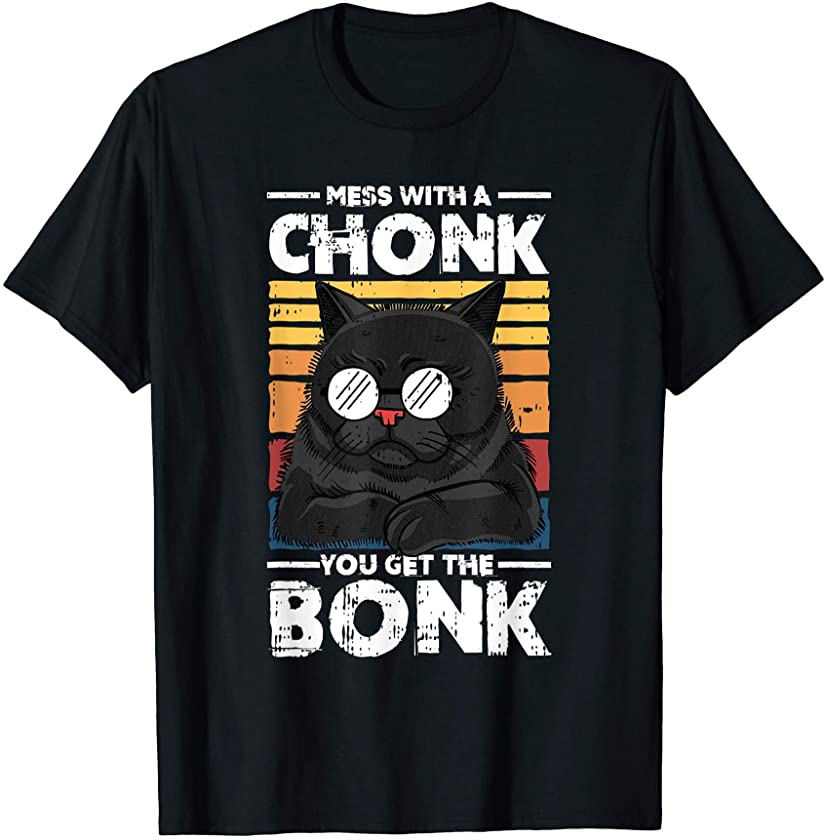 Chonk Cat Retro Vintage Kitten Kitty Animal Pet Lover Gift T-Shirt