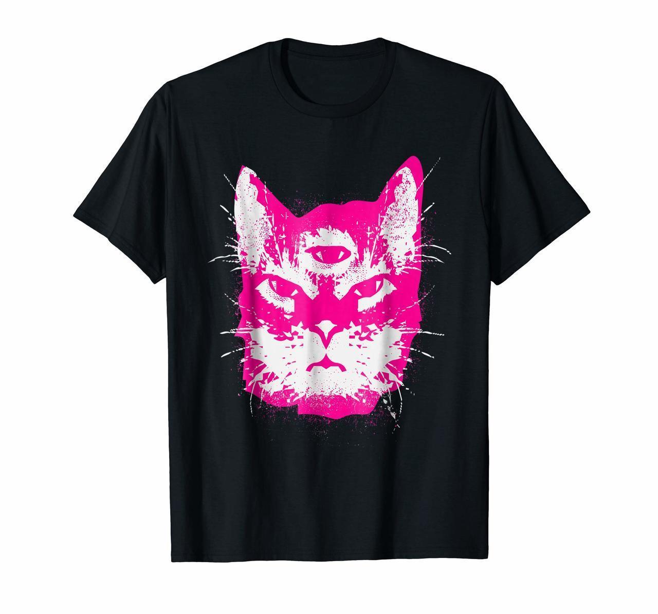 Pastel Goth Kawaii Punk 3Rd Eye Kitty Cat Kitten Tshirt