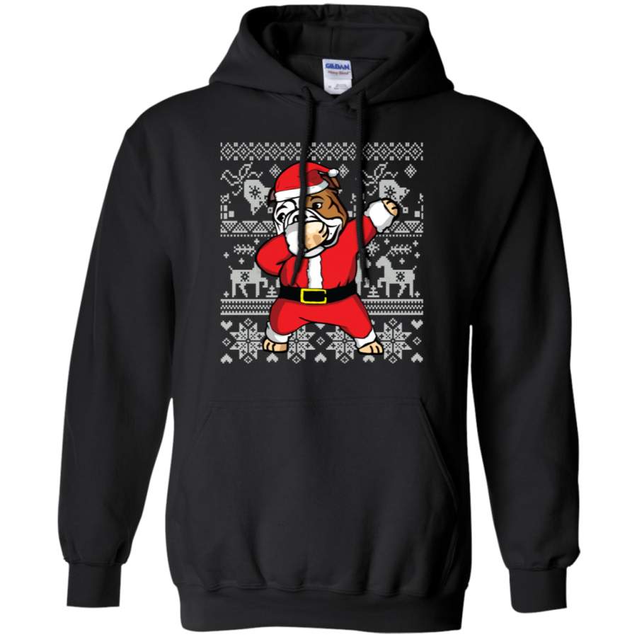 Dabbing Pitbull Santa Christmas Holiday Hoodie
