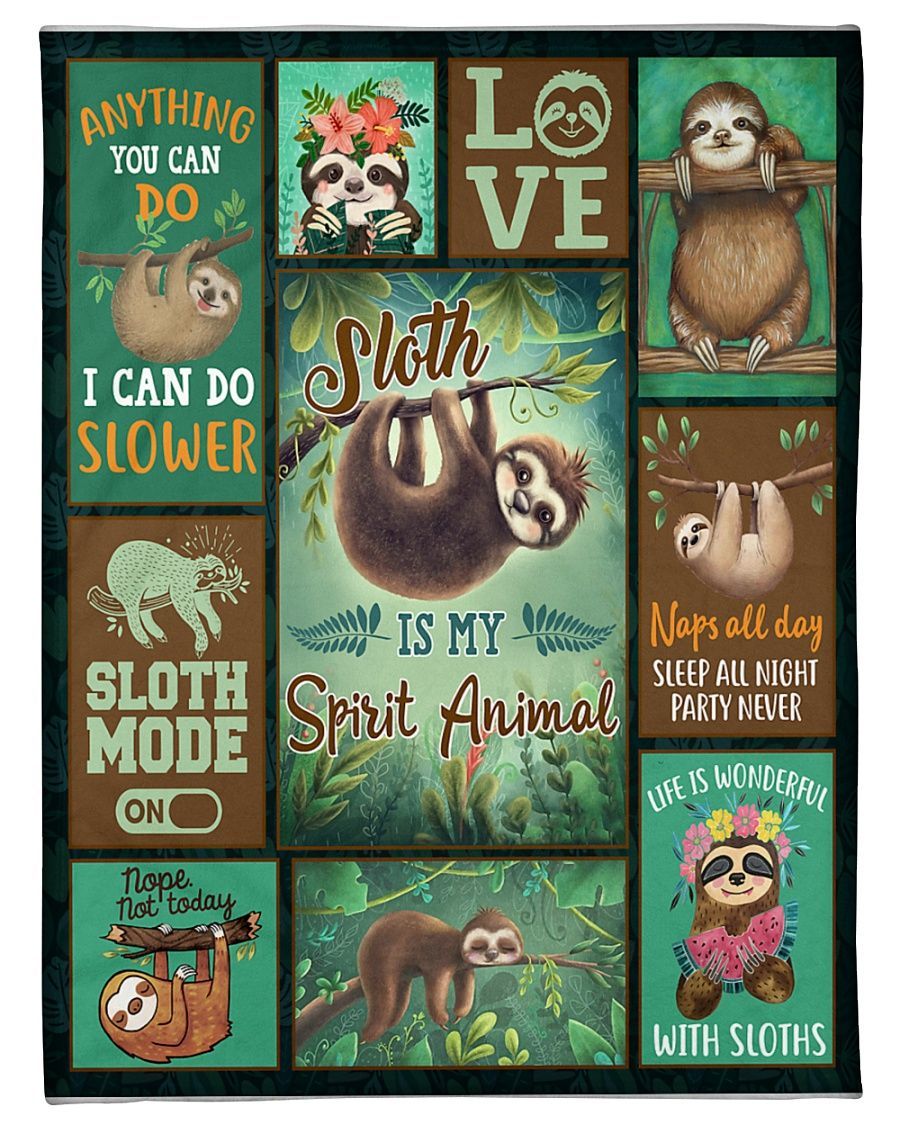 Sloth Is My Spirit Animal Blanket