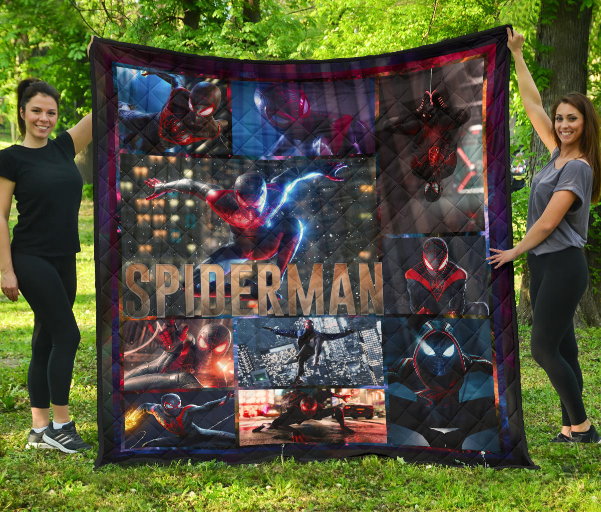 Spider Man Miles Gonzalo Morales Premium Quilt Blanket Movie Home Decor Custom For Fans Nt042901