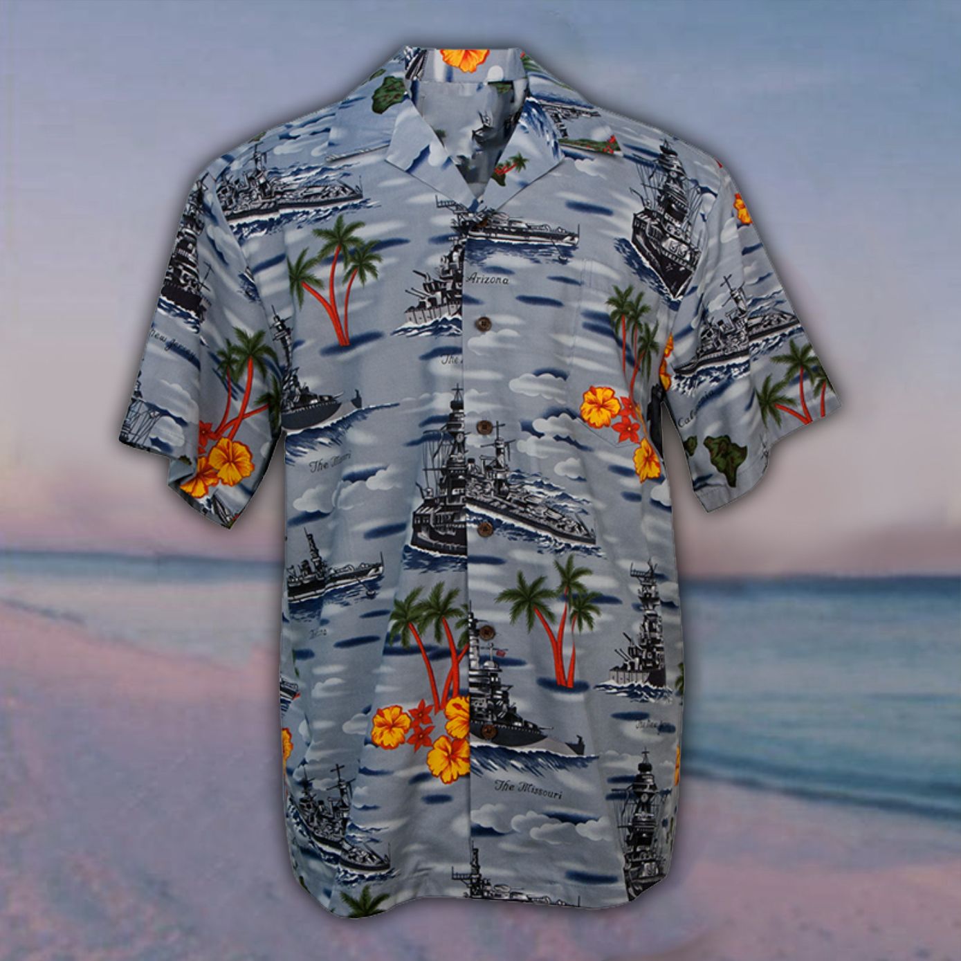 Us Battleships Mens Hawaii Military Hawaii Shirt Blue Ha88557