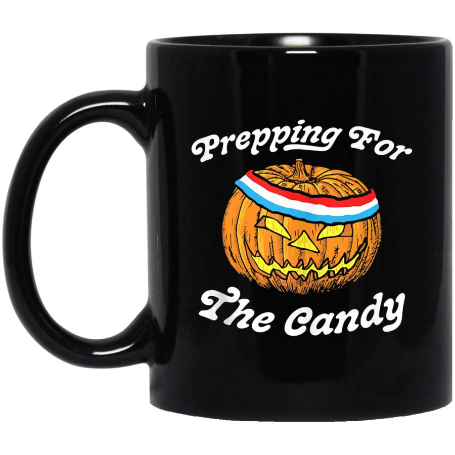 Prepping for the Candy! Funny Pumpkin Halloween Sweatband Coffee Mug