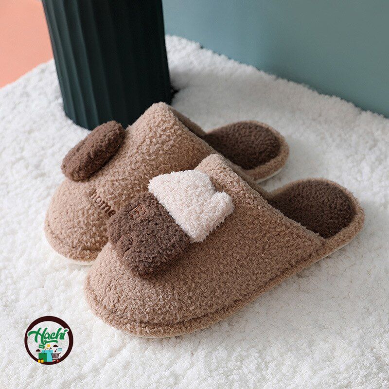 Women Winter Home Slippers Cartoon Shoes Non-Slip Soft Winter Warm House Slippers Indoor Bedroom Lovers Couples Floor Shoe