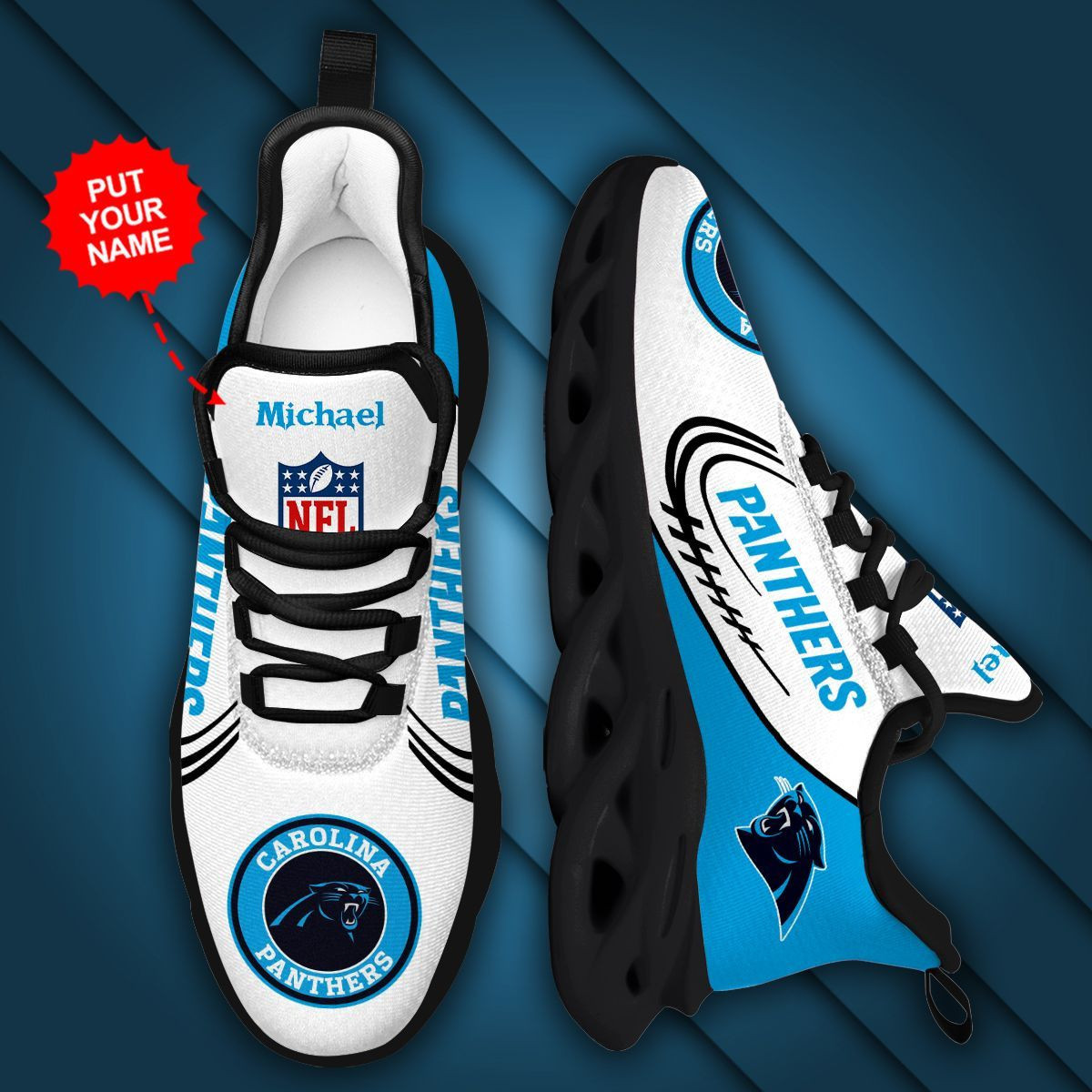 Carolina Panthers Custom Personalized Max Soul Sneakers Running Sports Shoes For Men Women