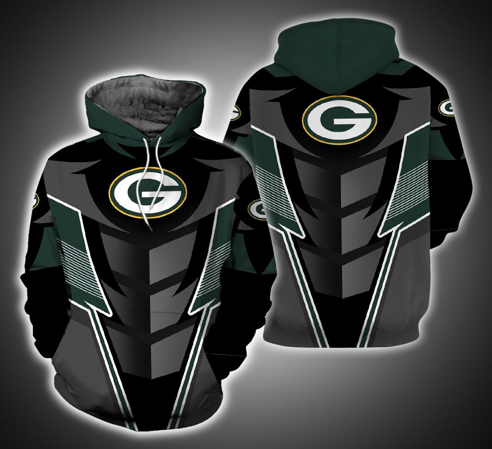 Green Bay Packers Armor 3D Printed Hoodie