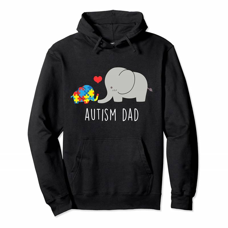 Autism Awareness Shirt Autism Dad Elephant T-Shirt Pullover Hoodie