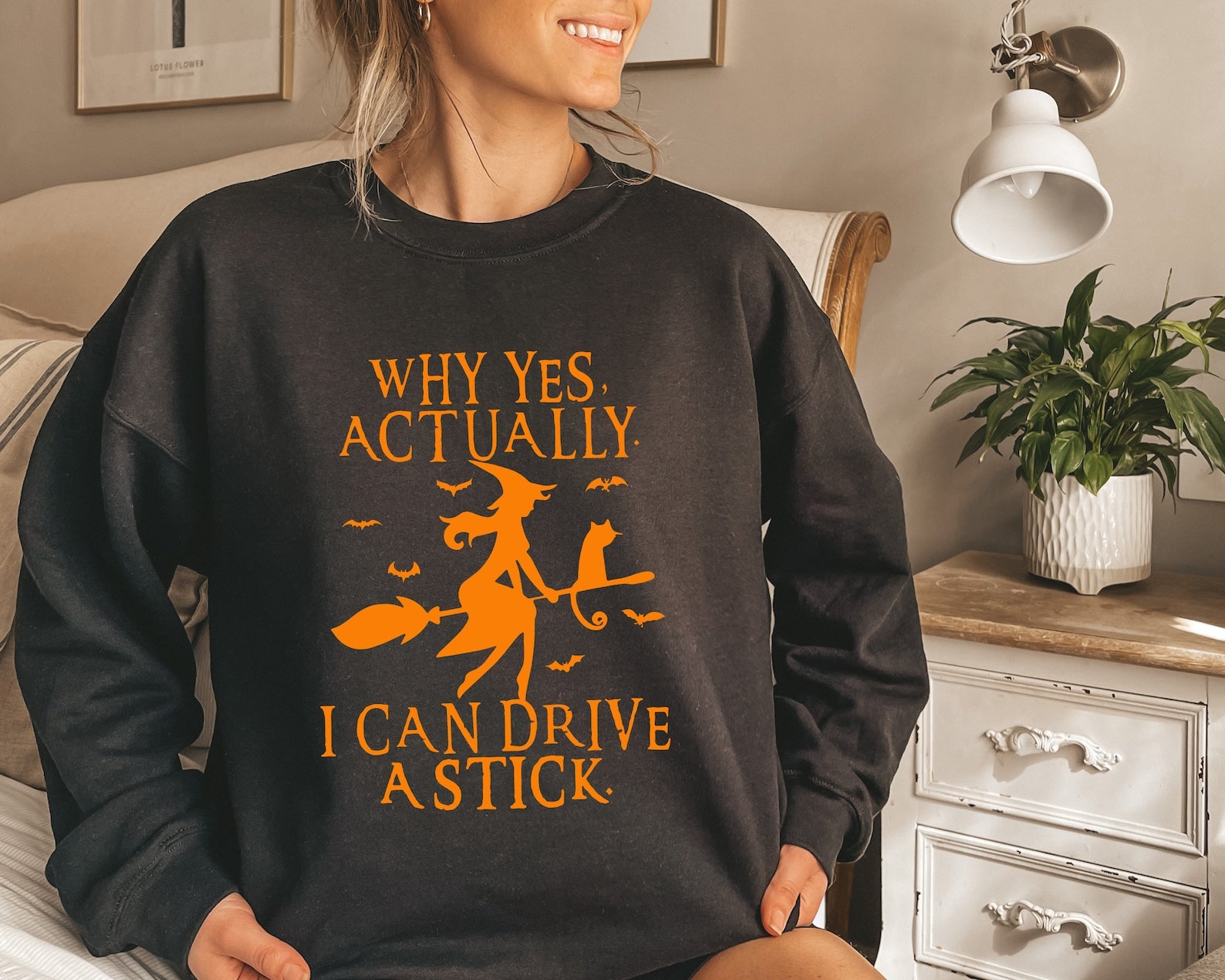 Funny Halloween Sweatshirt, Witch Sweatshirt,Halloween Women Sweatshirt