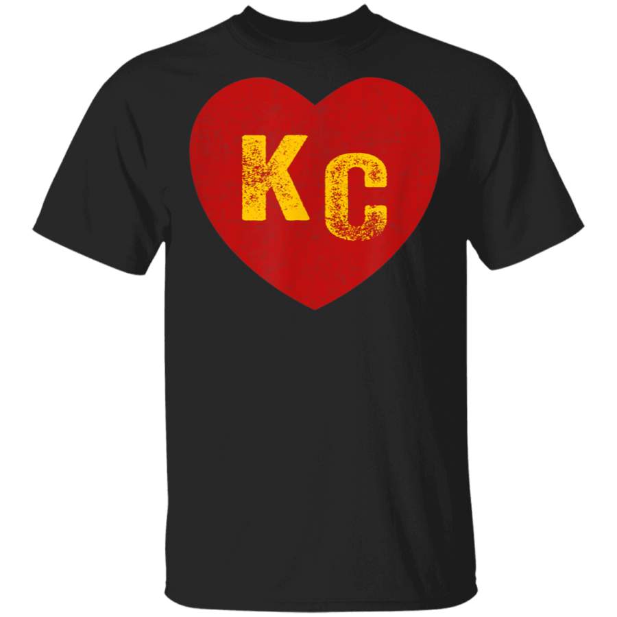 KC Red Kansas City Heart Kc Love Letters Vintage Hearts TShirt Kansas City Football T-Shirt