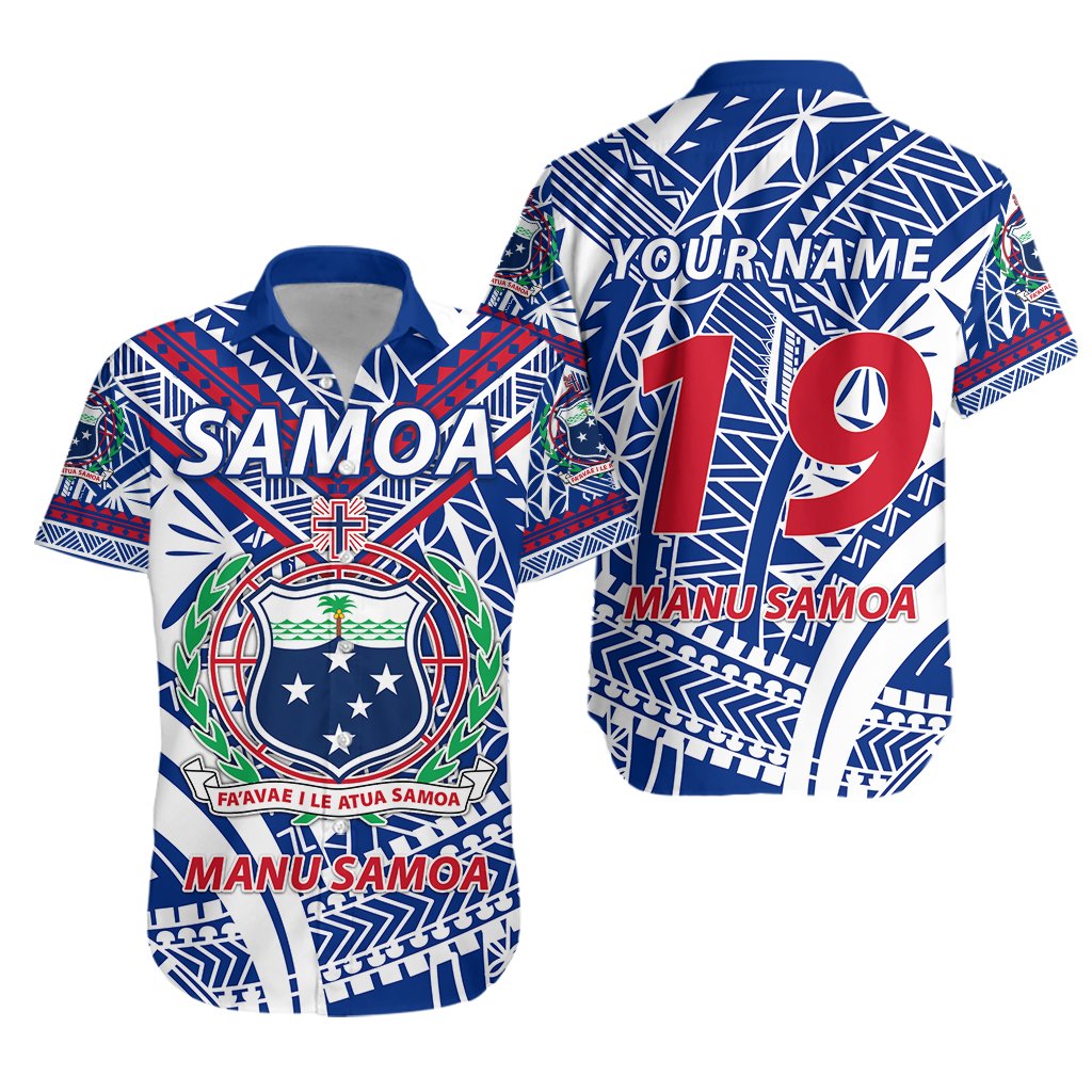 (Custom Personalised) Manu Samoa Rugby Hawaiian Shirt Samoa Simple Rugby – Custom Text And Number