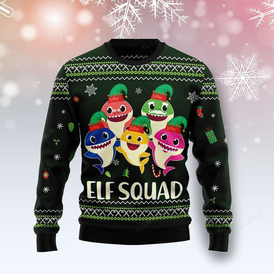 Baby Shark Elf Squad Christmas Sweater