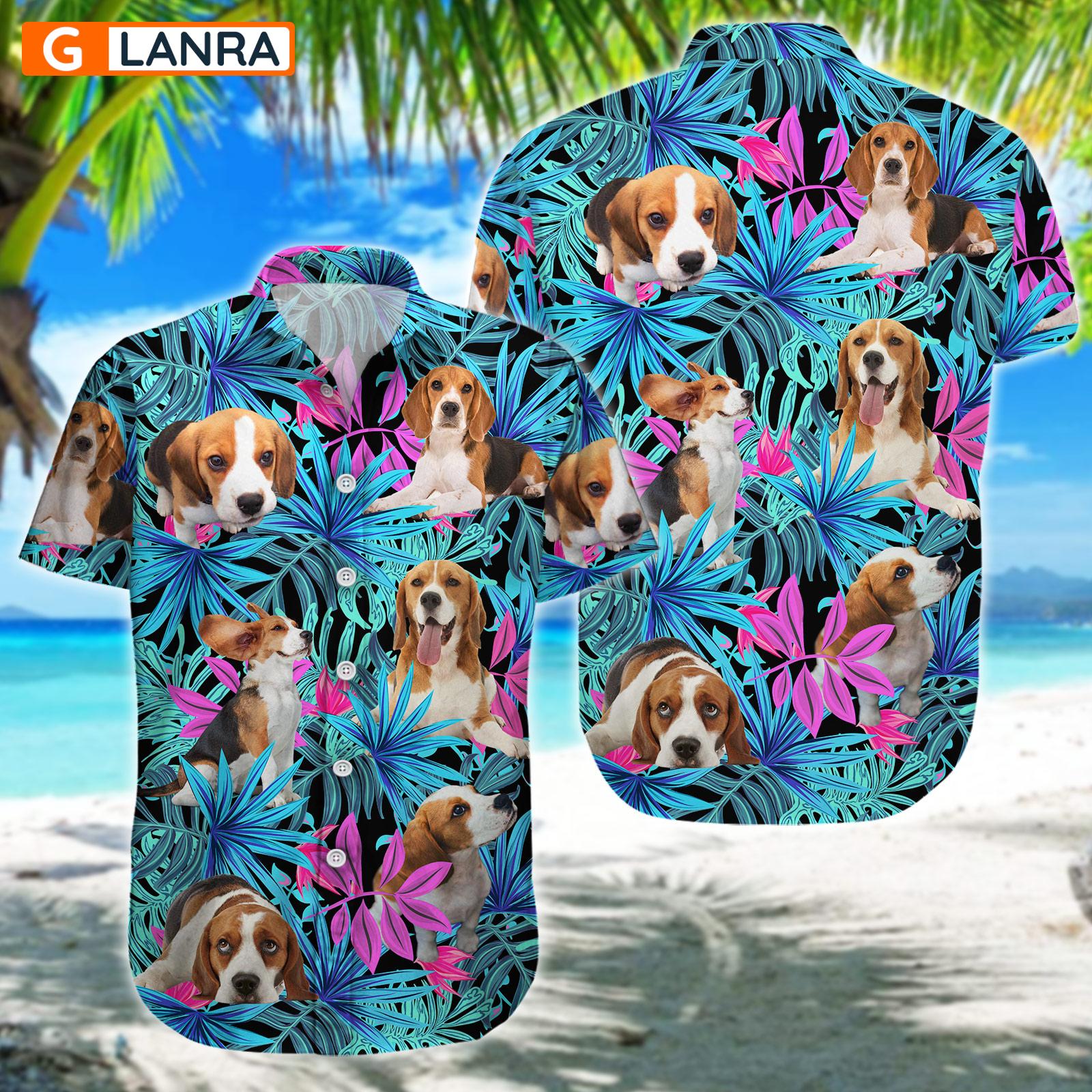 Corgi Palm Leaves Button Shirt, Corgi Dog Button Shirt, Summer Corgi Hawaiian Shirt, Dog Leaf Hawaiian Shirt, Summer Tropical Shirt