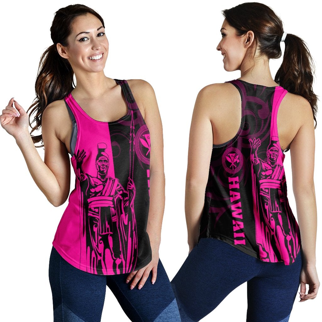 Hawaiian King Polynesian Racerback Tank Lawla Style Pink Ah Ha47429