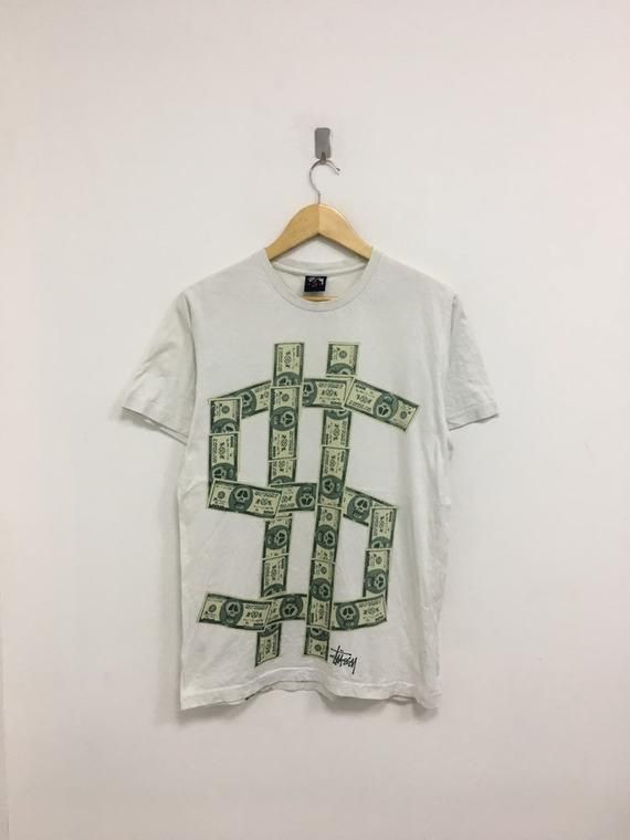 Vintage Stussy S Big Logo Dollar Money Shirt