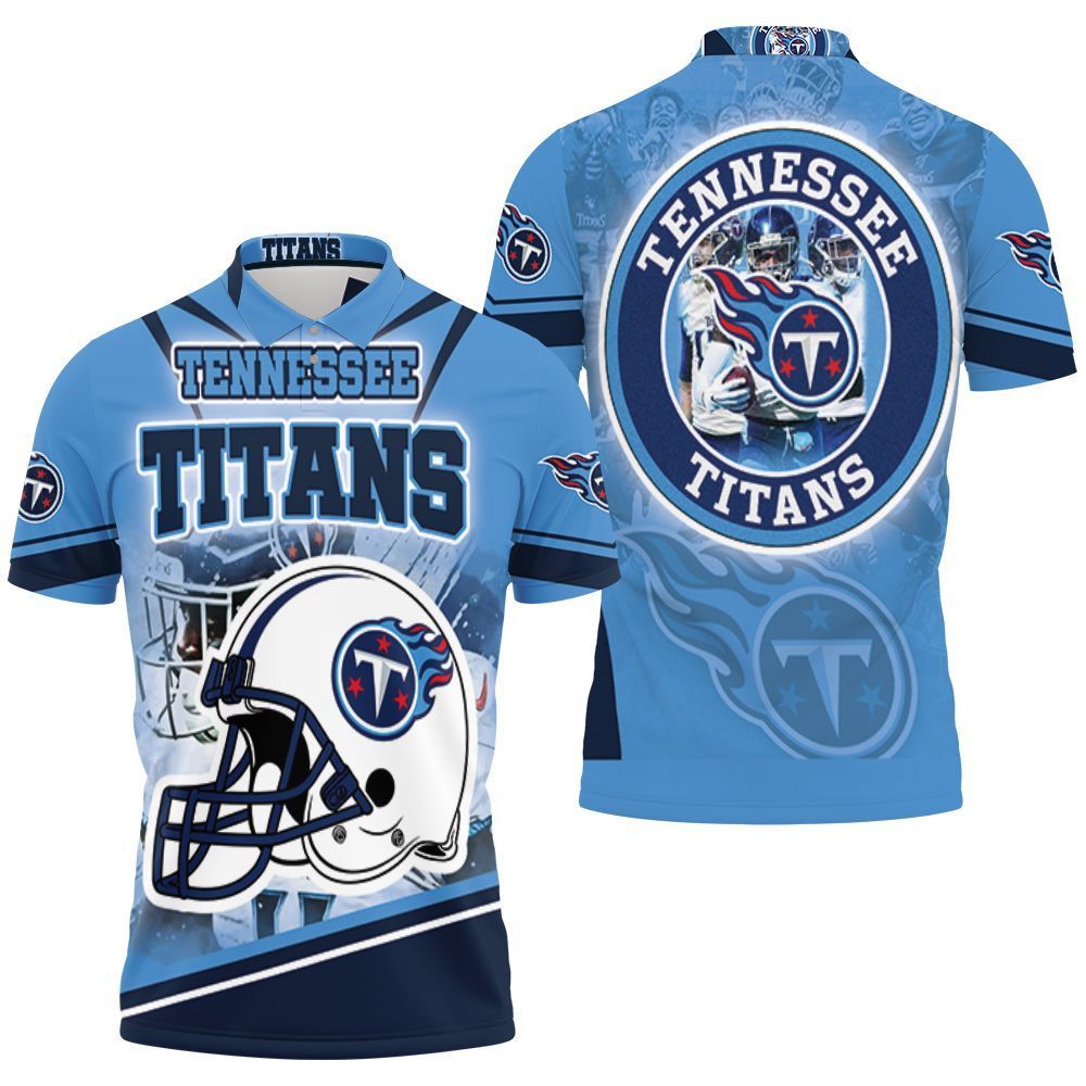 Tennessee Titans Helmet Afc South Division Champions Super Bowl 2021 3D Polo Shirt, Jersey