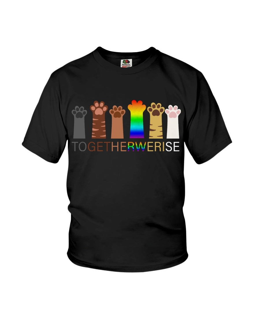 Together We Rise Cat Lover Cotton T Shirt