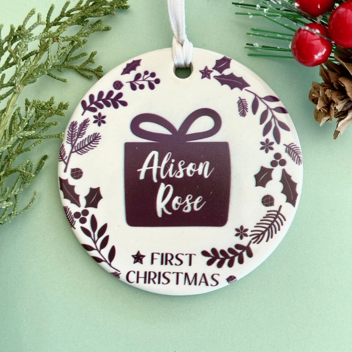 [Personalized Name & Number] Christmas Ornament, Christmas Tree Decoration, Christmas Home Decor 9