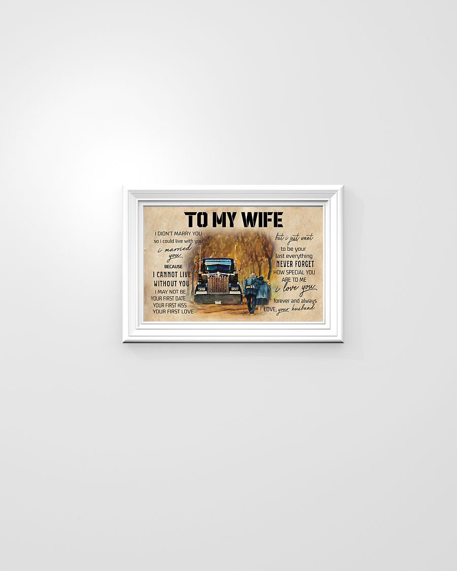 Truck Print, To My Wife Old Couple Horizontal Canvas And Poster – Gift For Wife | Wall Decor Visual Art