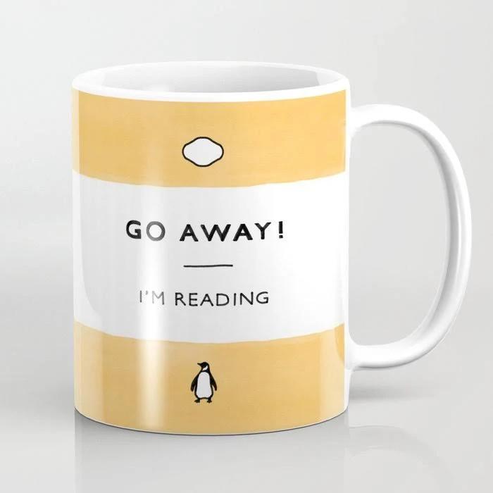 Reader Go Away! I’m Reading Penguin  11Oz, 15Oz Ceramic Mug