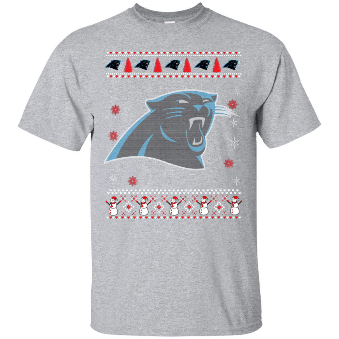 Check out this awesome Carolina Panthers Ugly Christmas Sweater Ultra Cotton T-Shirt