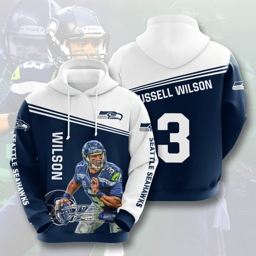 Russell Wilson Seattle Seahawks Seattle Seahawks 21 Unisex 3D Hoodie Gift For Fans