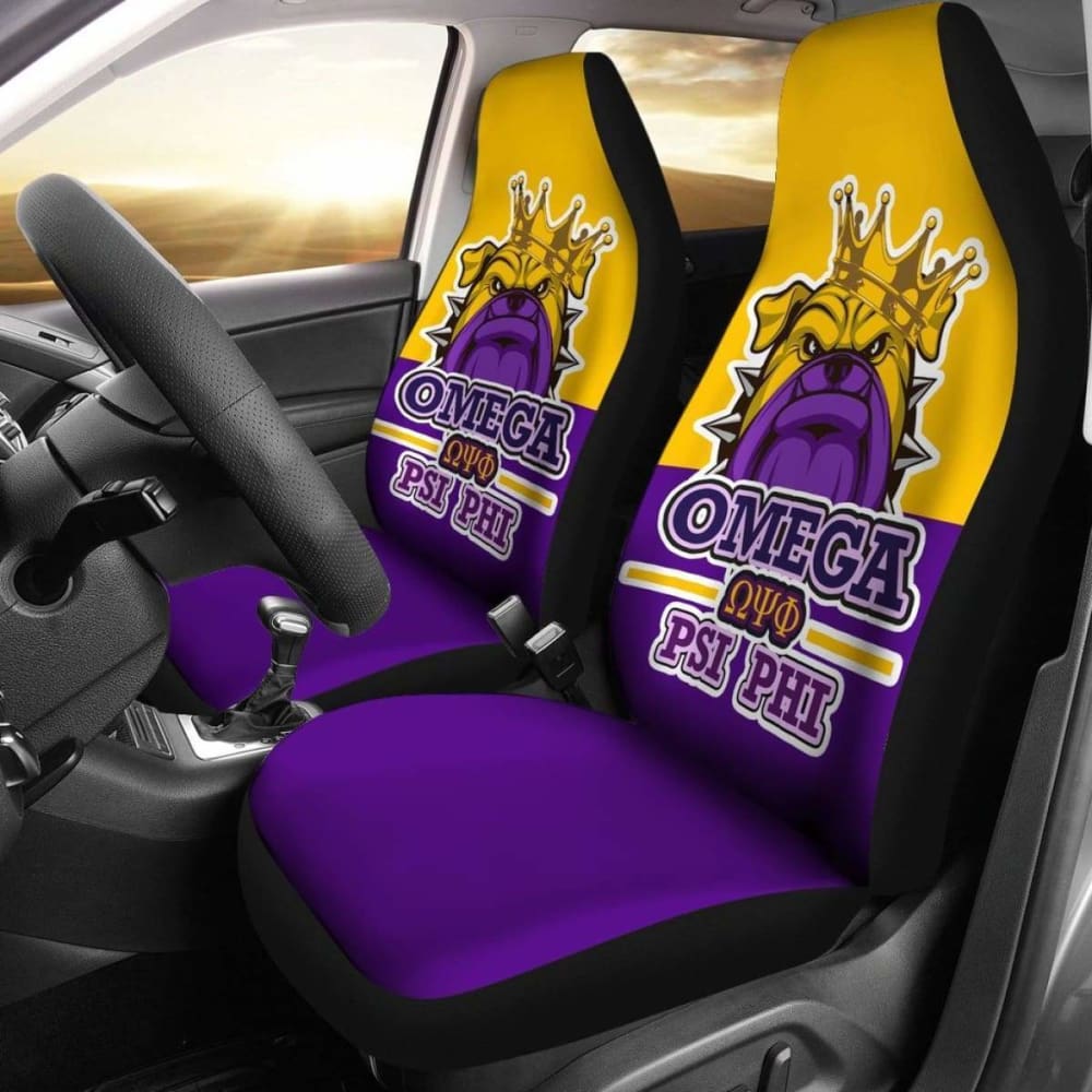 African Omega Psi Phi Car Seat Covers – Bulldog Style – 105905