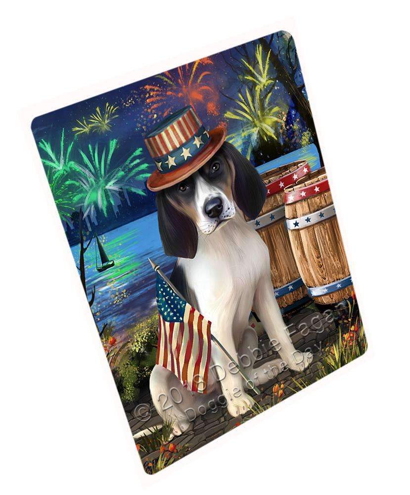 4Th Of July Independence Day Fireworks Treeing Walker Coonhound Dog At The Lake Blanket Blnkt77232