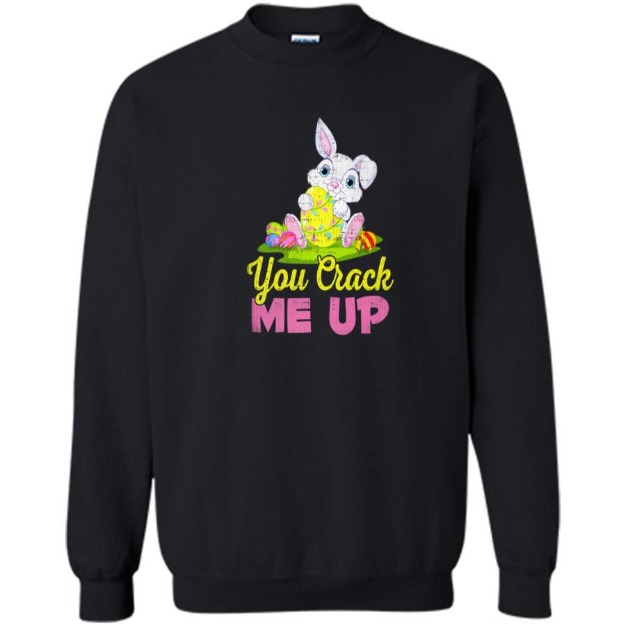 Cute Easter Egg Baby Bunny TShirt for Women Printed Crewneck Pullover Sweatshirt 8 oz