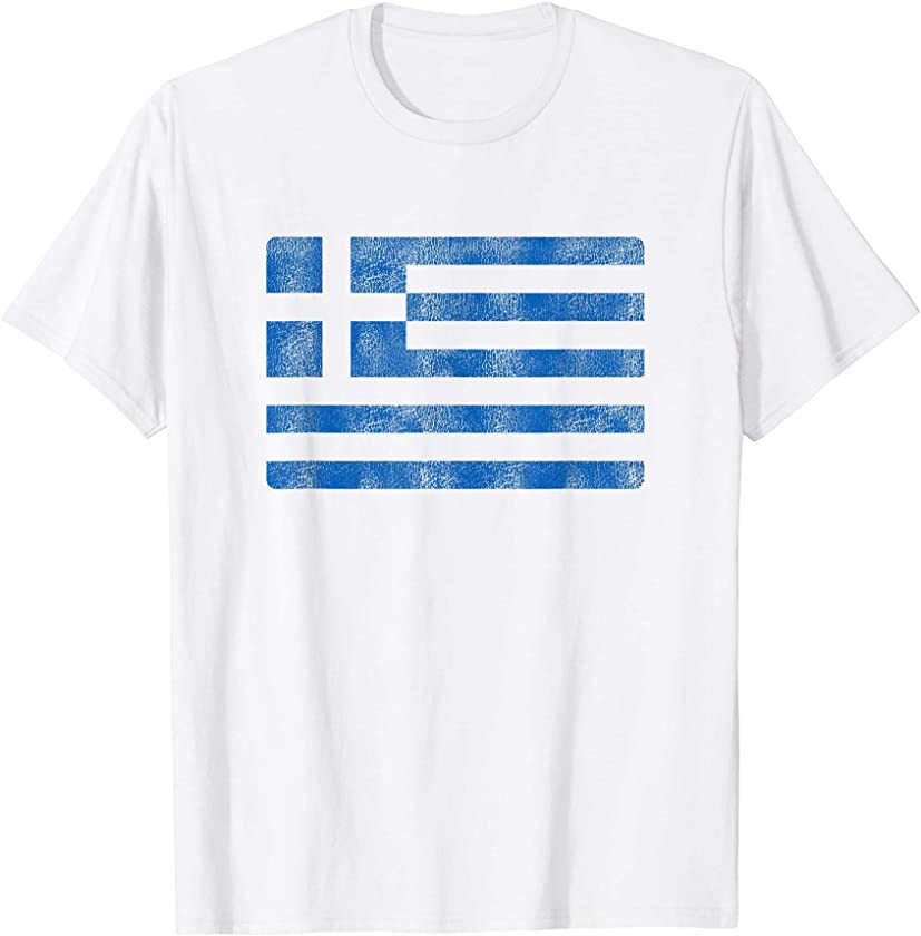 Vintage Greek Flag Retro Greece Women Men Kids Souvenir Gift T-Shirt