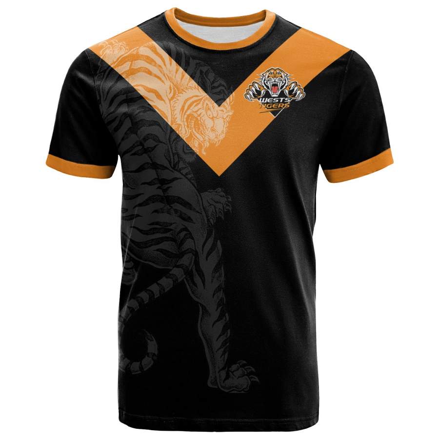 Wests Tigers T-Shirt NRL All Over Print