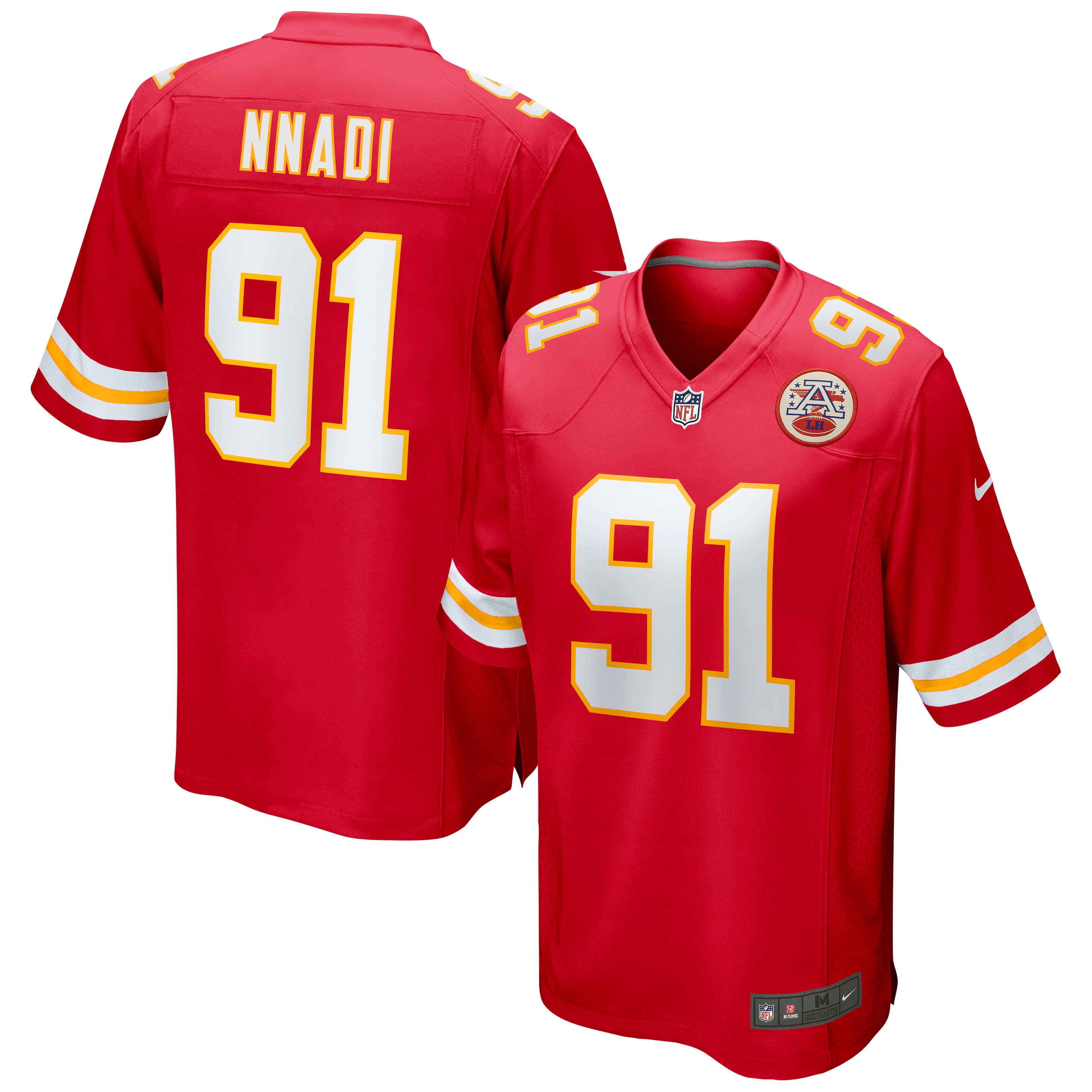 Men’s Kansas City Chiefs Derrick Nnadi Red Game Jersey