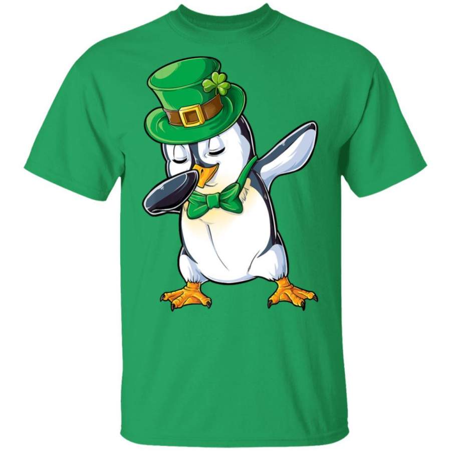 Dabbing Penguin St Patricks Day Boys Leprechaun Bird Lover T Shirt Saint Paddys Patricks Tshirt Lucky Shirts Drink Green Beer Irish Gifts Funny Tee