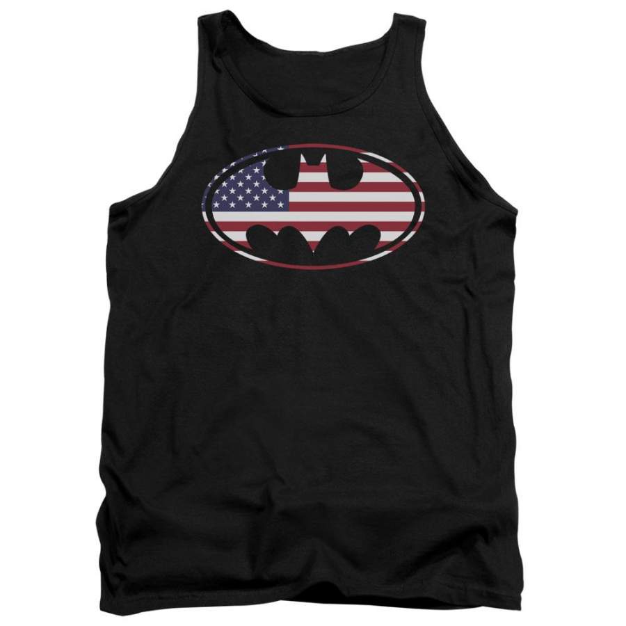 Batman American Flag Oval Men’s Tank