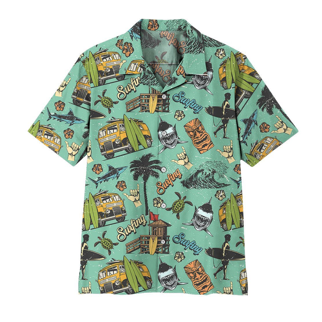 Gearhuman Surfing Time Hawaiian Shirt Ha75025